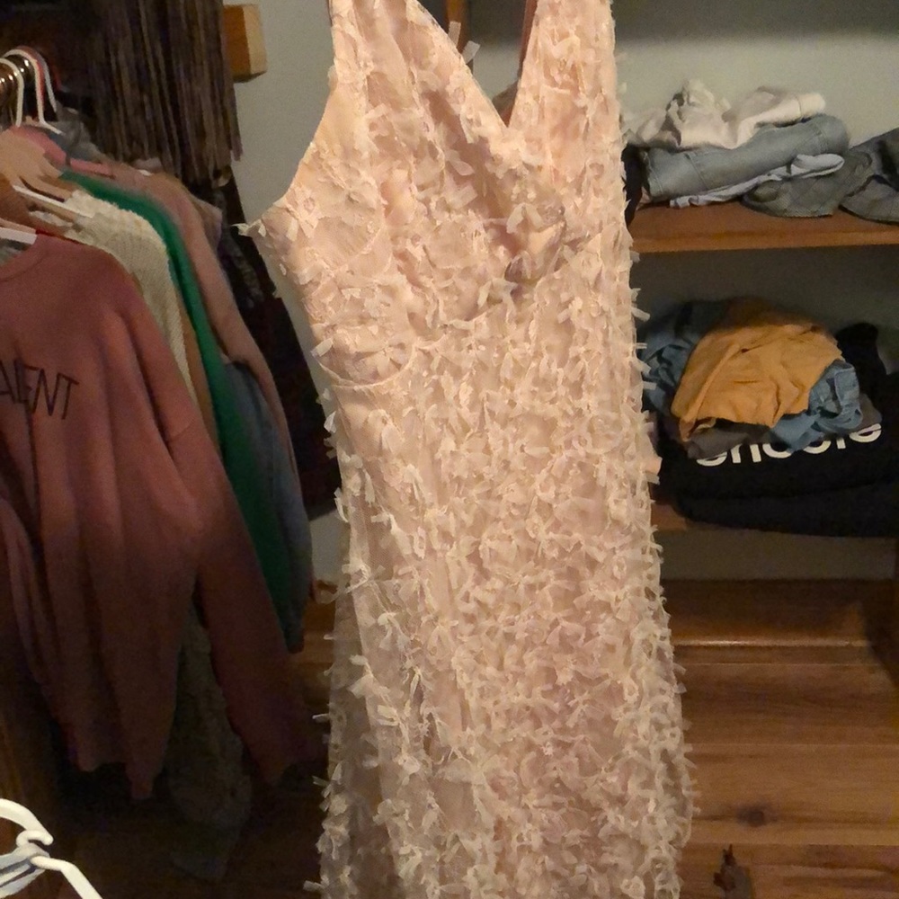 Flowered Dress- Blush
